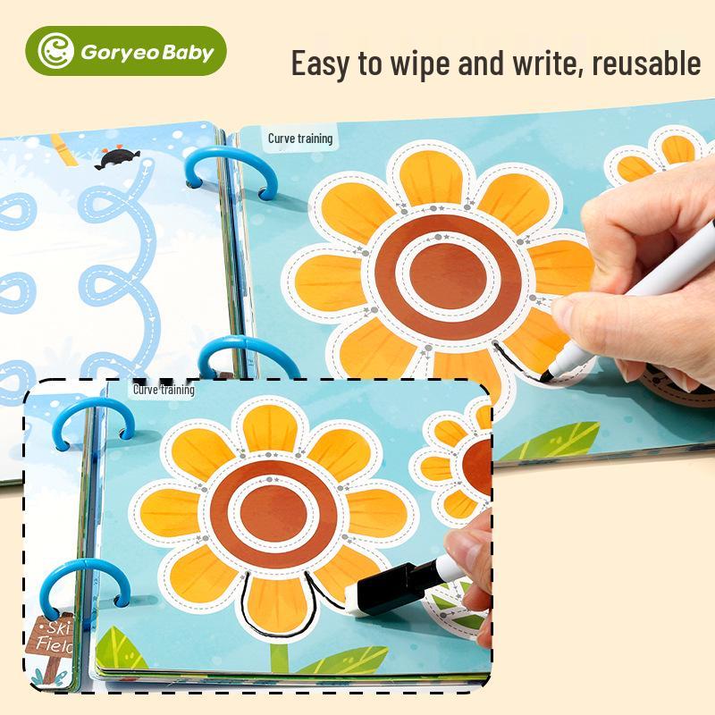 Advanced Erasable Pen Control Practice Cards for Preschool Cognitive Development and Early Childhood Education
