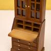 1Pc Wooden Mini Miniature Cabinet Ornament For Crafts Decor Kitchen Miniatures 1/12 Scale Pretend Play Photography
