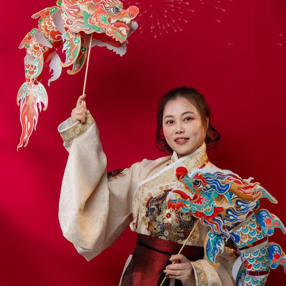 Handmade Dragon Dance Lantern DIY Craft Festival Lantern Material Kit  Kindergarten