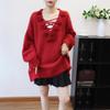Autumn and winter new three-dimensional flower knitted sweater top design sense loose soft waxy sweater pullover women