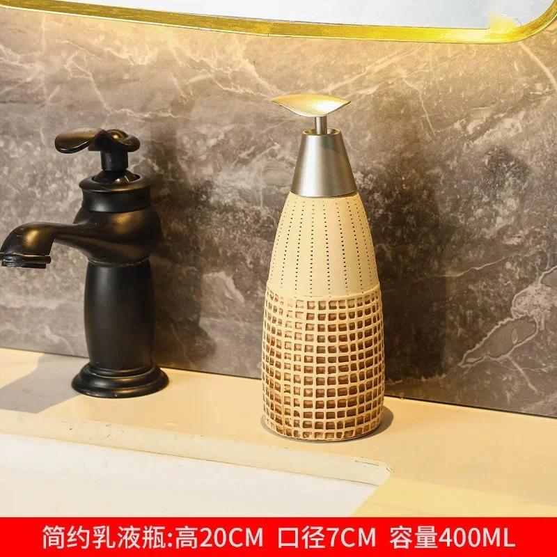 Ceramic Shower Gel Bottle Lotion Bottle Hand Sanitizer Bottle Soap Dispenser Lotion Container Bathroom Accessories Products