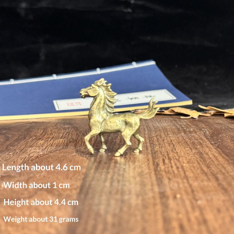 

1Pcs Brass Hippopotamus Rhinoceros Statue Metal Animal Figurine Miniature Ornament For Home And Office Desk Decoration