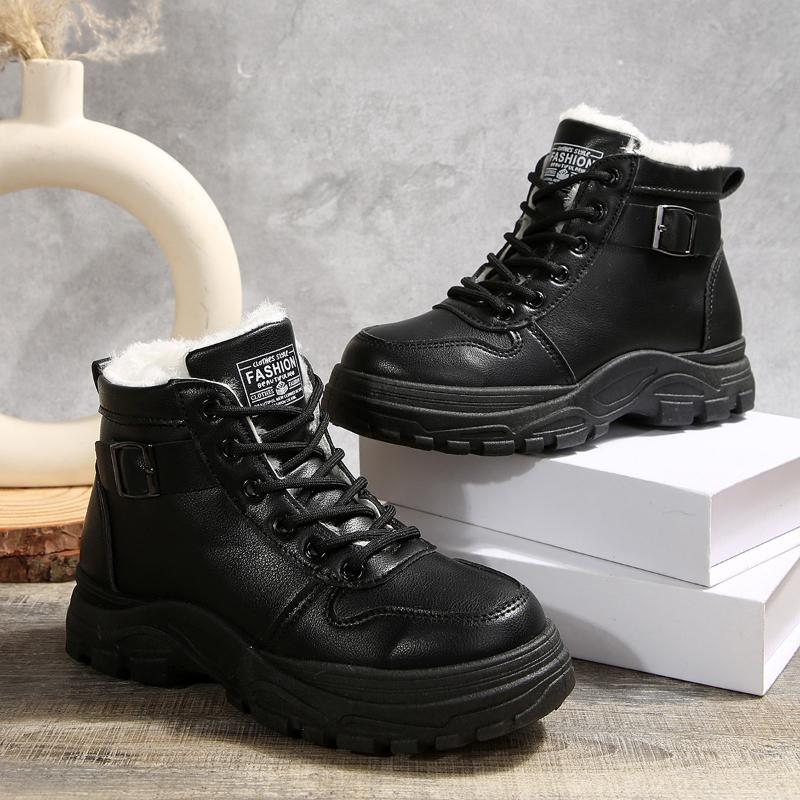 

Winter Warm Sport Boots Women s Short Plush Ankle Boots Fashion Versatile Platform Lady Shoes Lightweight Sneakers Botas 43 43