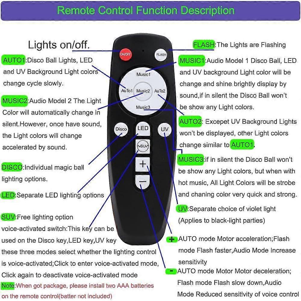 Disco Ball Party Lights, Disco Ball Decor Disco Light Sound Activated with Remote Control