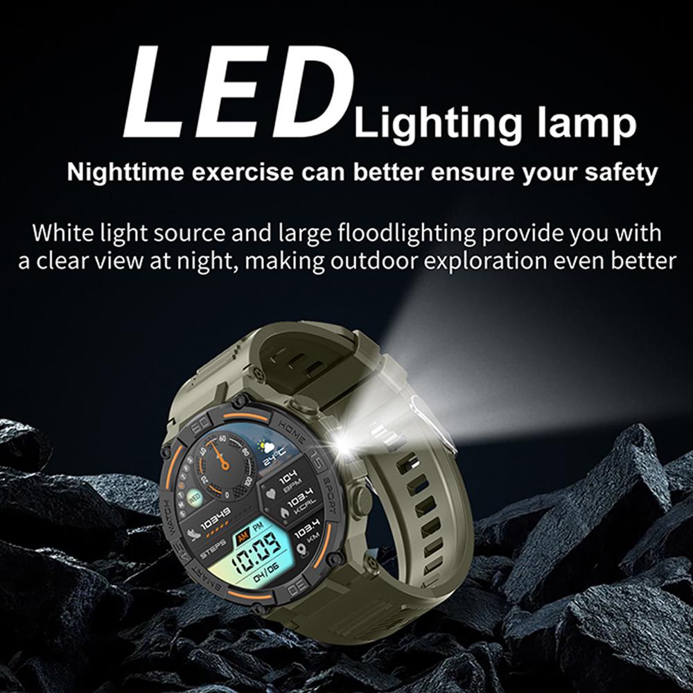 2026 New Military Outdoor Smart Watch GPS 1.52" Ultra HD Display Bluetooth Call Heart Rate IP69K Waterproof AI Smartwatch Men 2