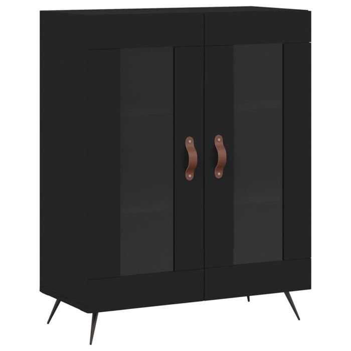 VidaXL Buffet noir 69,5x34x90 cm bois d'ingénierie 827757