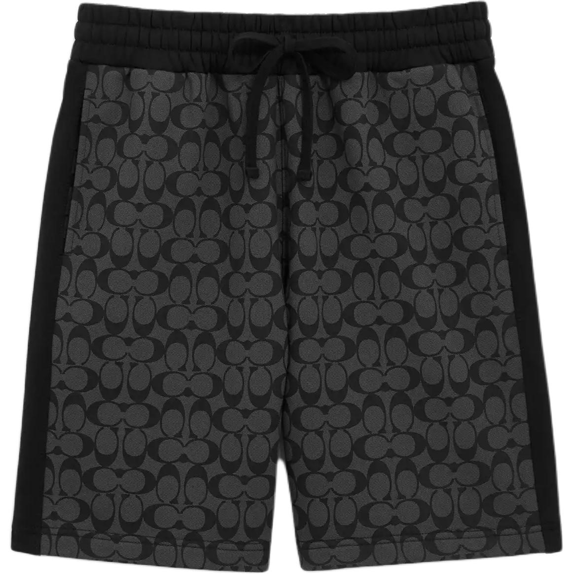 

Coach Ss25 Letter Print Lace-Up Pocket Casual Shorts Men shorts Black CY588-R8E S