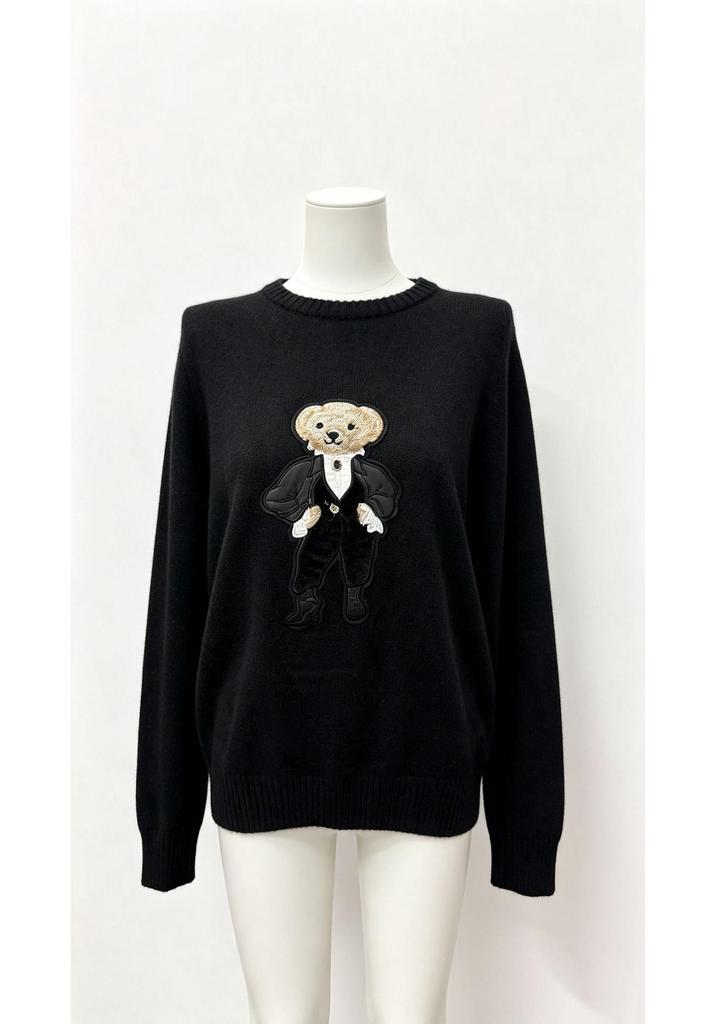 2026 Autumn/Winter Women's Casual Academy Style Bear Sweater
