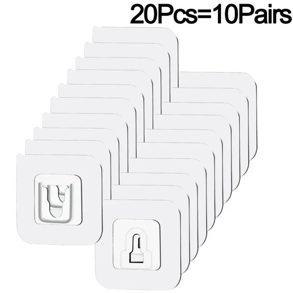 1/3/5/10 Pairs Double Sided Wall Adhesive Hooks Paste Plug Socket Holder Multi-Purpose Adhesive Hooks Suction Cup Sucker Hook