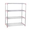 Stainless Steel Shoe Rack 4-corner Support Shoe Rack Household Supplies with Thickened Connecting Pipe Fittings