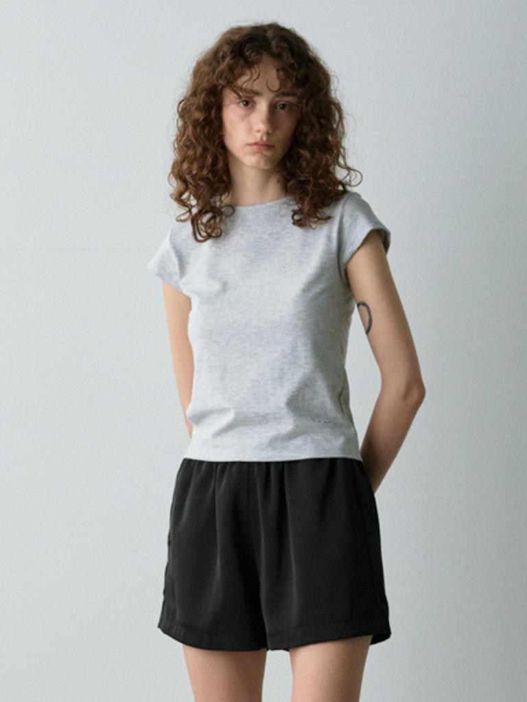 NOEUD Geek Cap Sleeve T-Shirt (Gray)