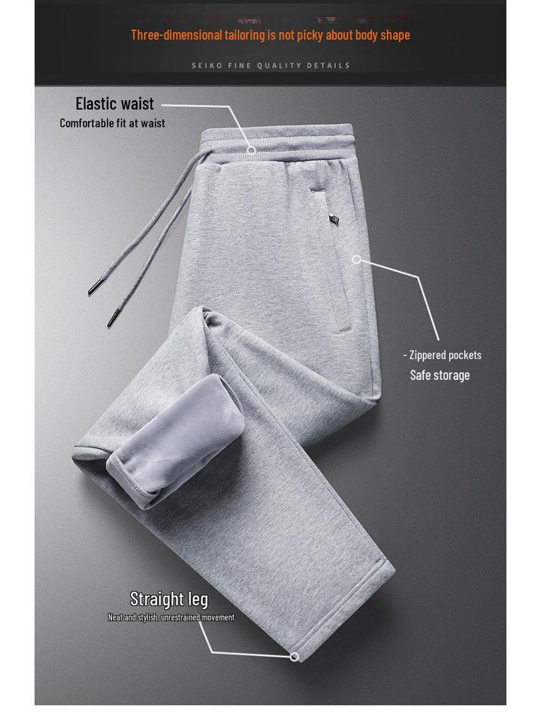 2025 Men's Super Soft Pure Cotton Casual Sweatpants - Youth & Plus Size, Perfect for Spring/Autumn