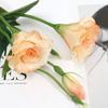 3 ראשים אסטומות פרחים מלאכותיים צבעוניים עלי משי סימולציה פרח ליסיאנתוס אביזרי צילום סידור פרחים