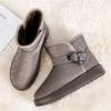 Flache Schneestiefel Damen 2026 Neue Winter Plüsch und Verdickte Ein-Fuß-Baumwollschuhe Damen Modische Kurze Botas Damen Schuhe
