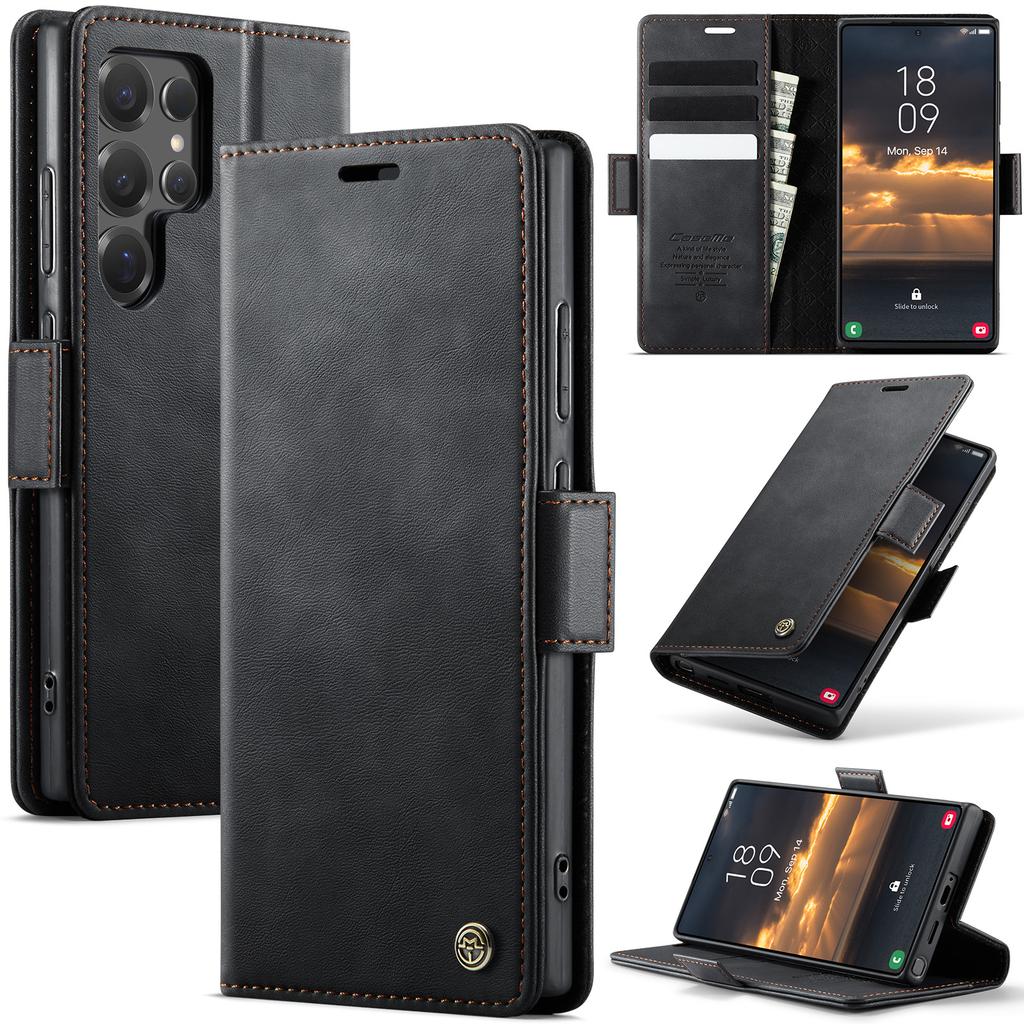 Wallet Card Leather Flip Case For Samsung Galaxy S25 S24 S23 S22 Note 20 Ultra Coque Magnetic Stand Shockproof Cover