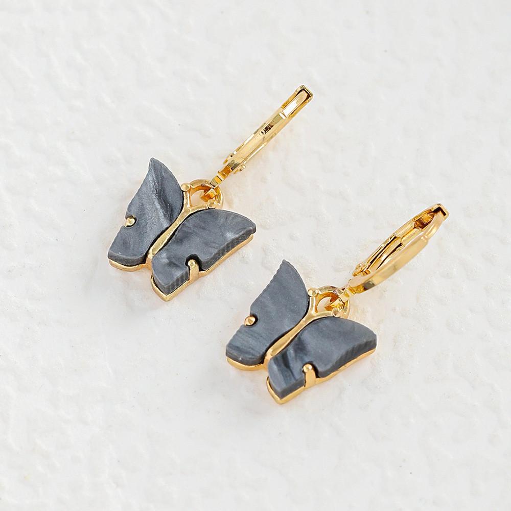 Butterfly Trendy Fashionable Earrings Geometric Design For Women Material Alloy