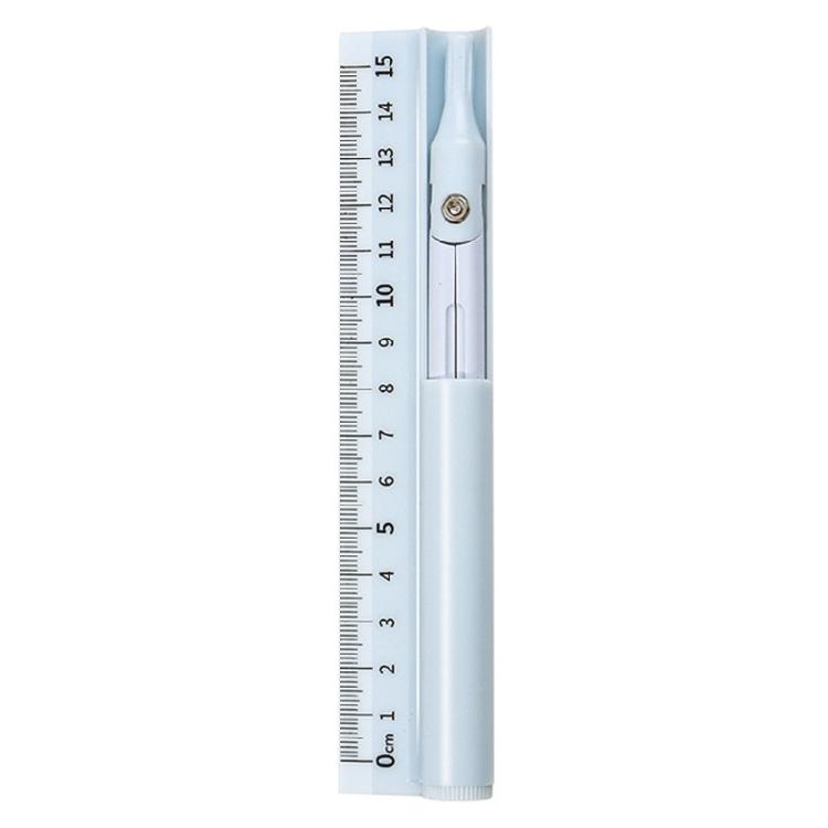 

15cm Straight Ruler Compass and Pencil Set Mathematical Ruler Drawing Tool Set School Supplies синий