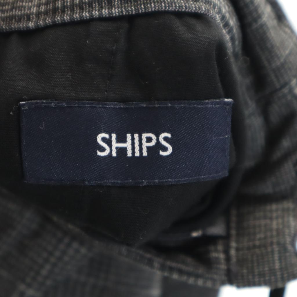 Ships Check Pattern Easy Slacks Pants M Charcoal Gray Men's Used