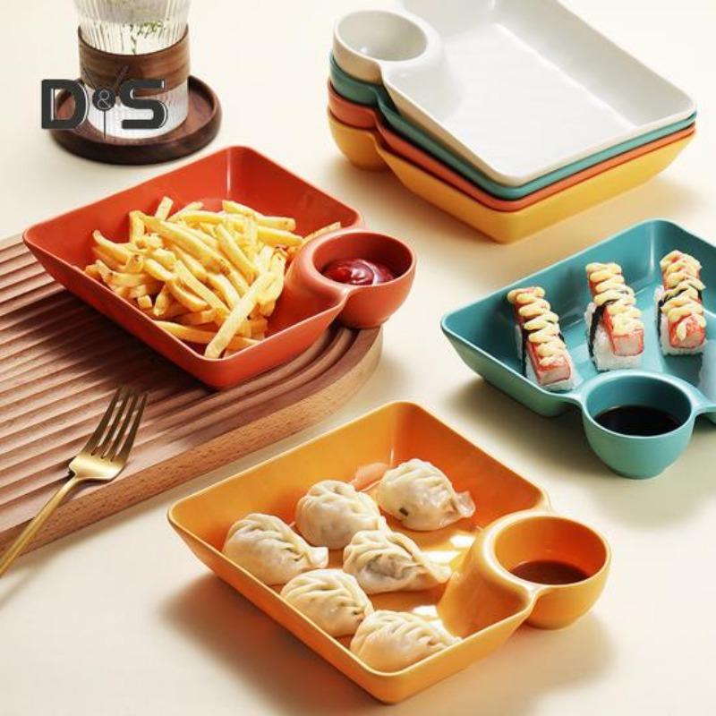 Knödelteller, rutschfest, stapelbar, Kunststoff, Dip-Untertasse, Sushi-Teller