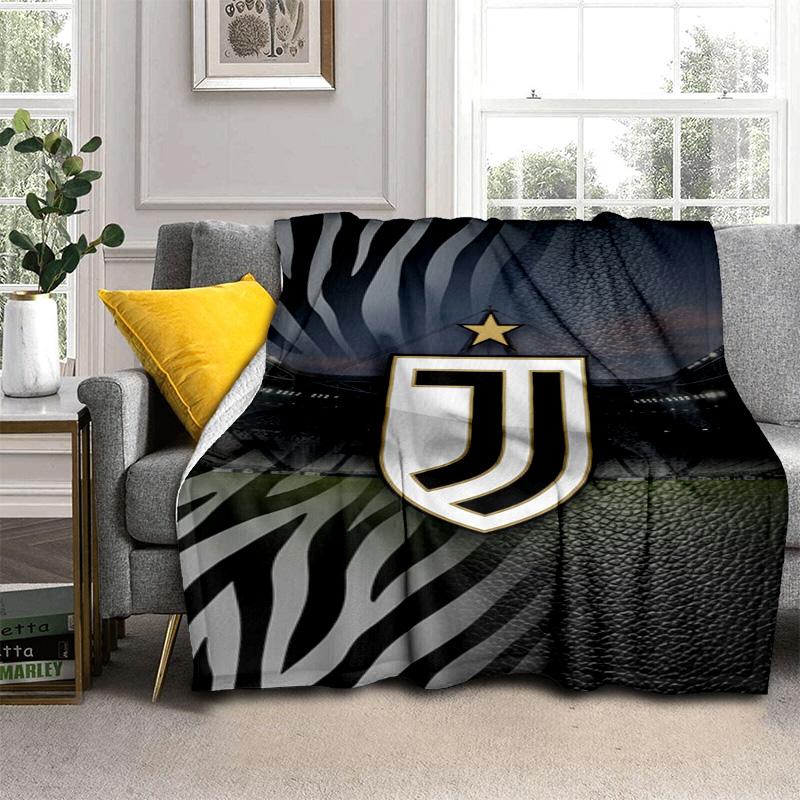 Juventus Football Club Crest Blanket Blanket Home Decor Bedroom Office Rest Blanket Machine Washable