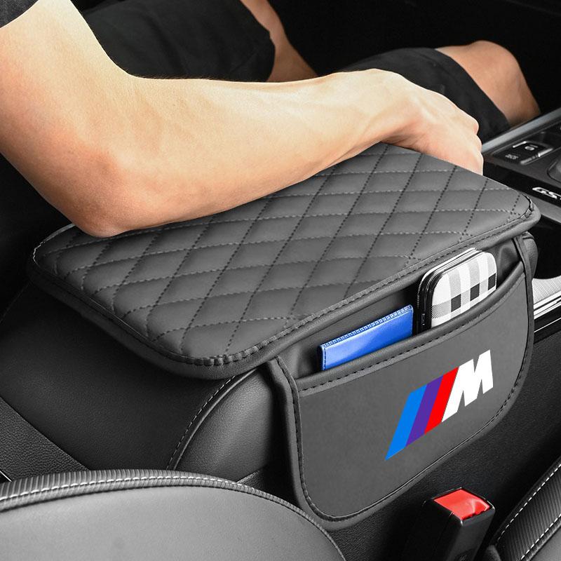 1Pcs Leather Auto Consoles Car Armrest Cushion with Storage Car Styling For BMW M E34 E36 E60 E90 E46 E39 E70 F10 F20 F30 X5 X6 X1 M3 M5 M6 E71 F01