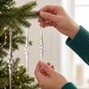 Acrylic Christmas Tree Pendants Transparent Twisted Water Drop Design Hanging Icicle Decorations Creative Simulated Icicles