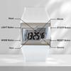 Digital swimming and diving watch with 10 ATM water resistance and multiple functions including lap alarm calendar and stopwatch, clock, backlight.