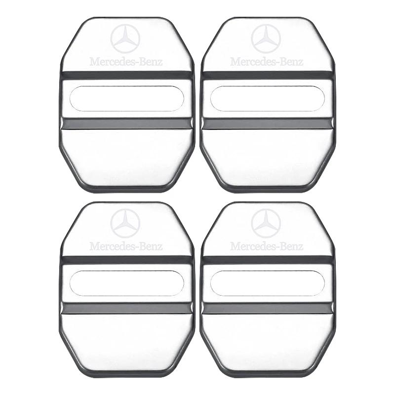 4 pezzi Stile Auto Copri Serratura Porta Auto Custodia adesiva per Mercedes Benz Nuova Classe B/C/E Classe A C200L GLC GLK CLA GLA Accessori