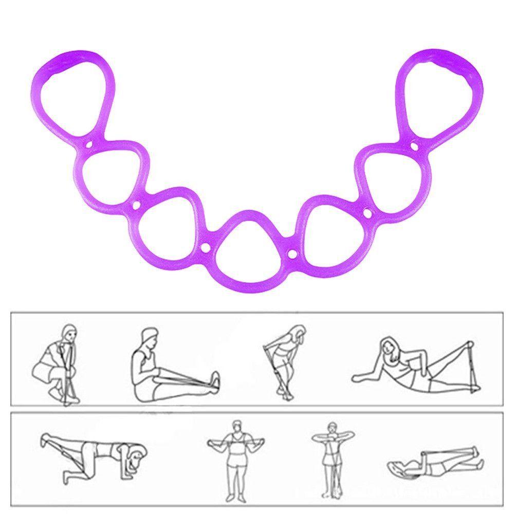 70cm 7 Ring Exercise Band 7 Ring Home Gym Resistance Bands  Workout Physical