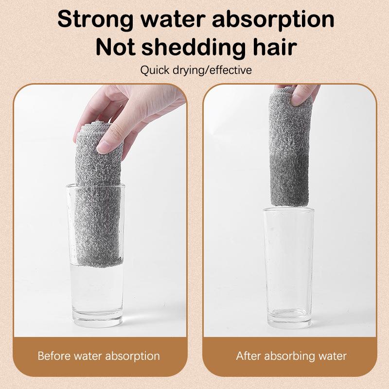 Kitchen Soft Cleaning Towel Microfiber Absorbent Oil Cleaning Cloth Dishcloth