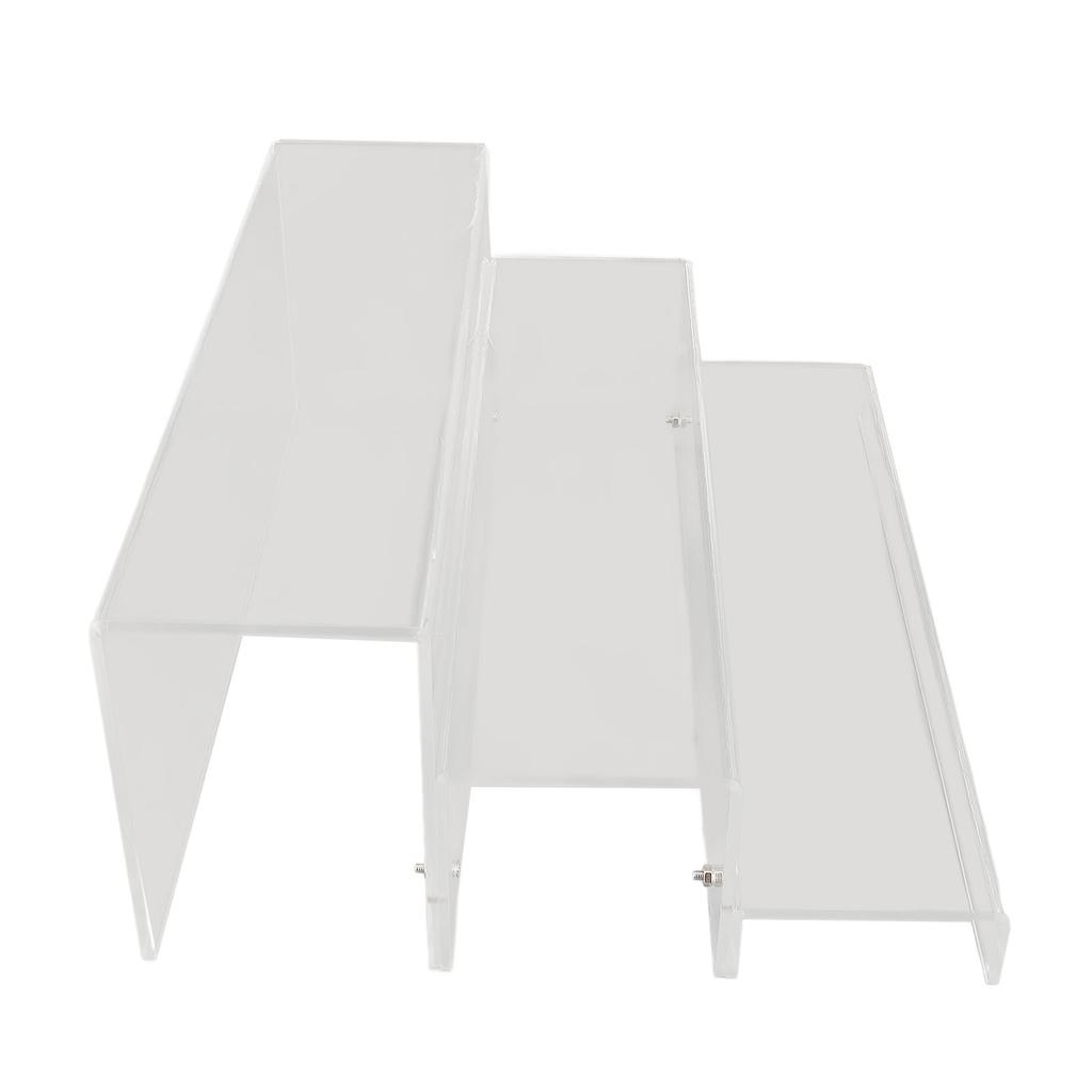 3 Tiers Bar Bottle Rack Clear Acrylic Display Risers Liquor Bottle Stand for Cupcake Collectibles