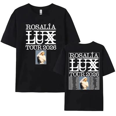 Rosalía Rosalia LUX Tour 2026 Παγκόσμια Περιοδεία Mercah T-shirt Γυναικεία Ανδρικά Βαμβακερά Μπλουζάκια Φαρδιά Γυναικεία Streetwear Νέα Μόδα Oversized T-shirt