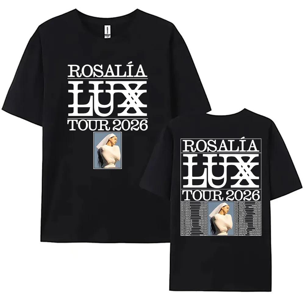 

Rosalía Rosalia LUX Tour 2026 Global Tour Mercah Tshirt Women Men Cotton Tops Loose Female Streetwear New Fashion Oversized Tee L