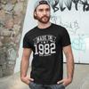 MADE IN 1982 T-SHIRT - Birthday 80s Year of Birth Date Gift Unisex Mens Tee Dad Unisex T-Shirt