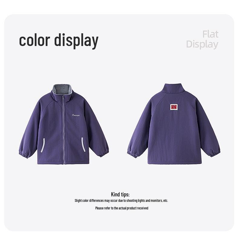 Boys' Fleece-Lined Jacket - Fairy Tale Memory, Autumn-Winter 2025 Collection, Medium-Large, Thickened Winter Wear.