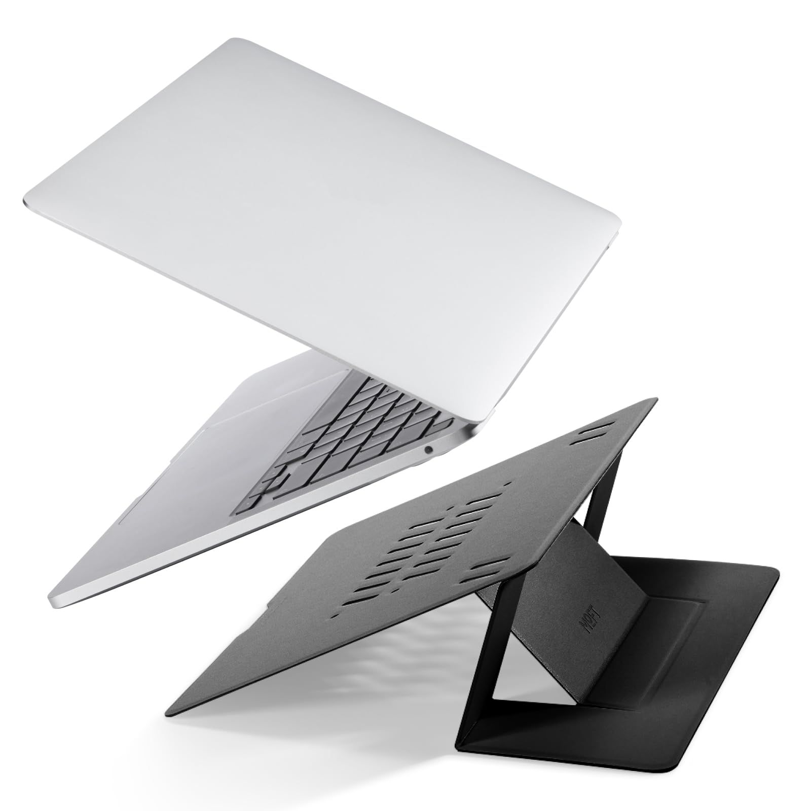 

MOFT Direct Подставка для ноутбука с двумя регулируемыми положениями Легкая и подходит для дюймовых планшетов и дюймовых и складная [Официальный магазин] Не клейкая (15° & чёрный