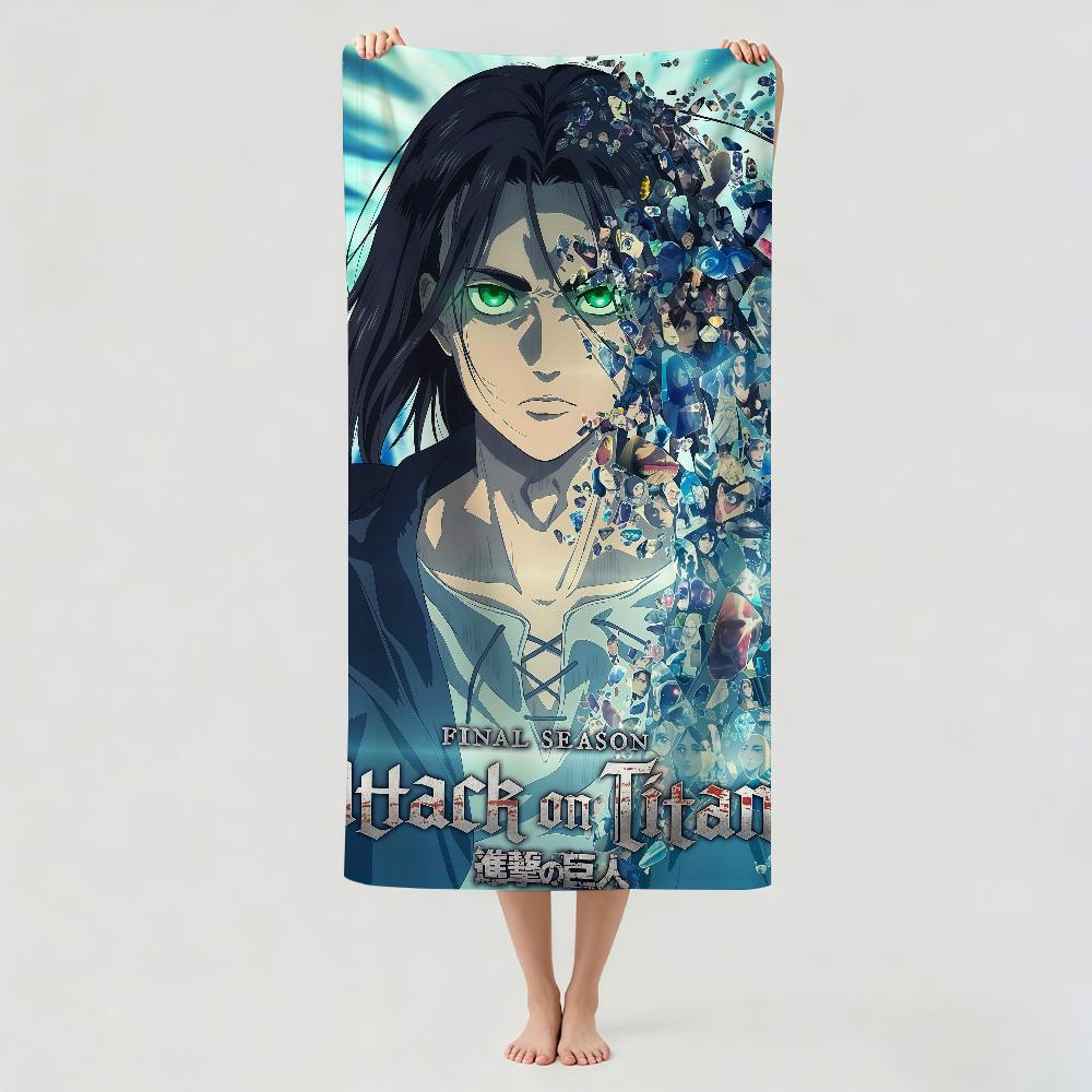 Adventure Anime A-Attack On A-Anime T-Titans Towel Drying Bath Towel Applicable To Light Swimming Camping Yoga Beach Out