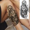 1 Sheet Waterproof Jesus With Cross Thorn Temporary Tattoos For Men Women Realistic Zeus Warrior Tatoos Temp Fake Tattoo Sticker