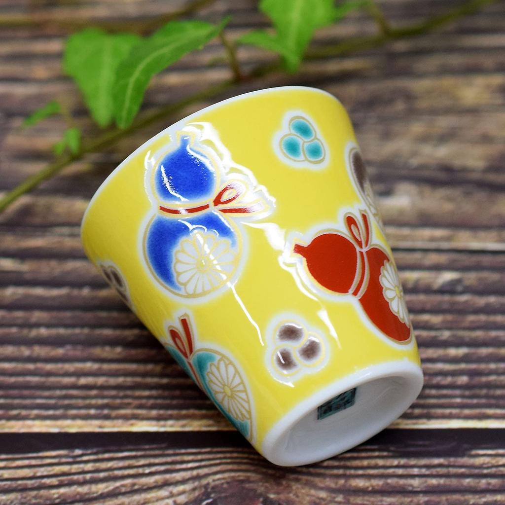 Waza no Kura Šťastné Ochoko Nádobka na Sake Kutani Ware Guinomi Značka Rokuhyo Japonské Nádobí Pohárek Choko Vyrobeno v Japonsku (Žádná nemoc)