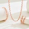 Yousheng 3 Pcs/Set Women Jewelry Set Rhinestone Choker Hanging Earrings Bracelet Set with Extension Chain Prom Party Bride Wedding Jewelry