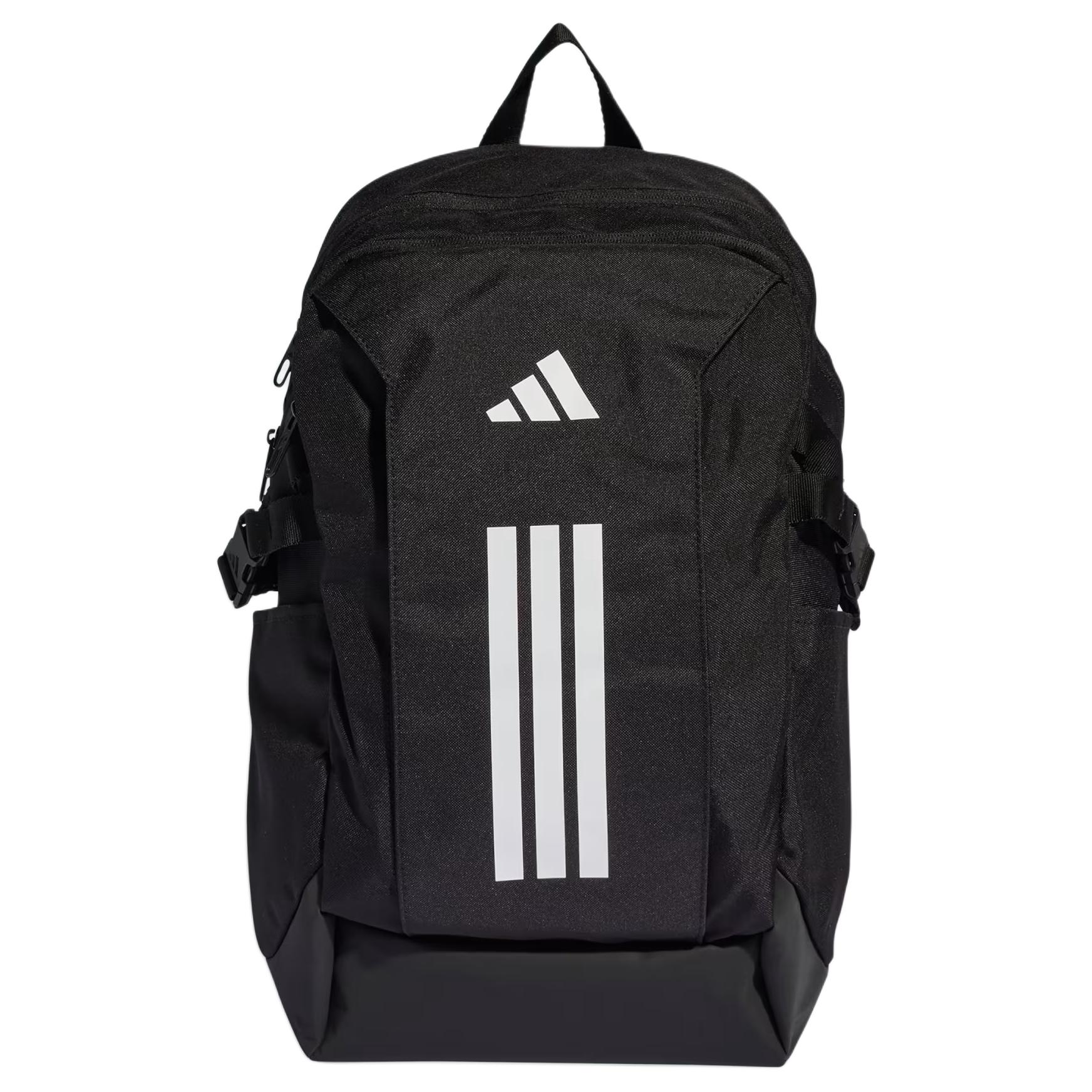 Adidas Power 26.5L Lightweight Large Capacity Polyester Backpack Unisex Backpack Black White JZ2308 Black & White