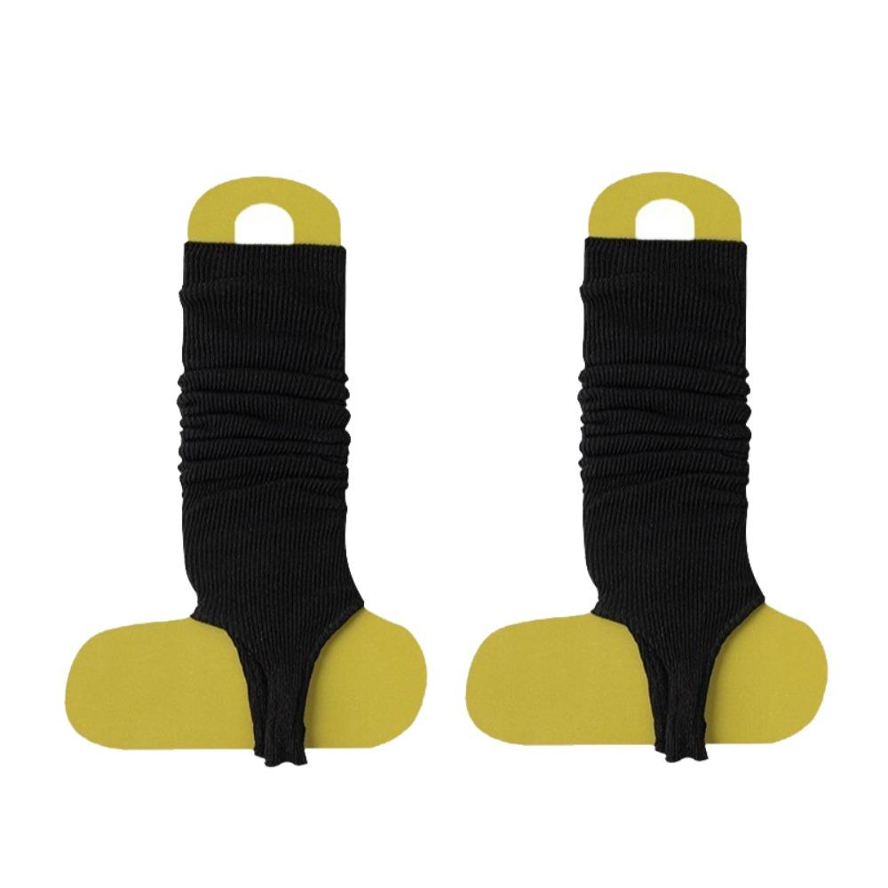 Solid Color Open Toe Socks Half Foot Loose Socks Calf Length Stepping Socks  Summer Season чёрный