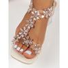 Women's Sandals, Summer One-piece Sandals, Rhinestone High Heels
