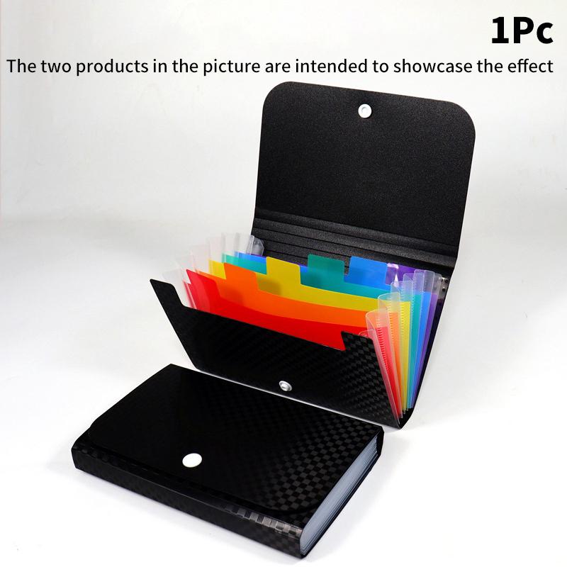 

7-слойный 13-слойный водонепроницаемый чехол для файлов с самоклеящимися индексными язычками. Маленький кошелек для файлов. Папка для квитанций. Папка-гармошка A6. as the picture