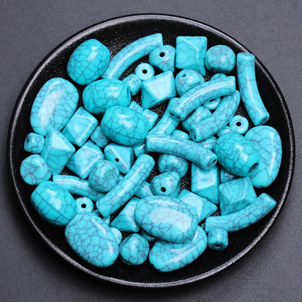 Bastelbedarf 5/10/20 Stück flache Perlen 8,5–27 mm Halskettenanhänger für Armbänder Ohrringe unregelmäßige DIY lose Abstandsperlen Perlenmaterial Polyeder