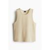 H M Metallic Sleeveless Top Regular Fit Beige