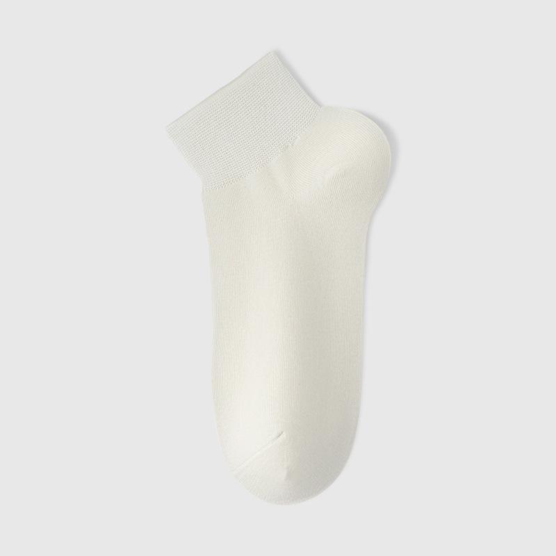 Ladies' Short Socks, Summer Thin, Pure Cotton, Breathable, Deodorizing, Antibacterial, Boneless, White Boat Socks for Postpartum Confinement In Summer