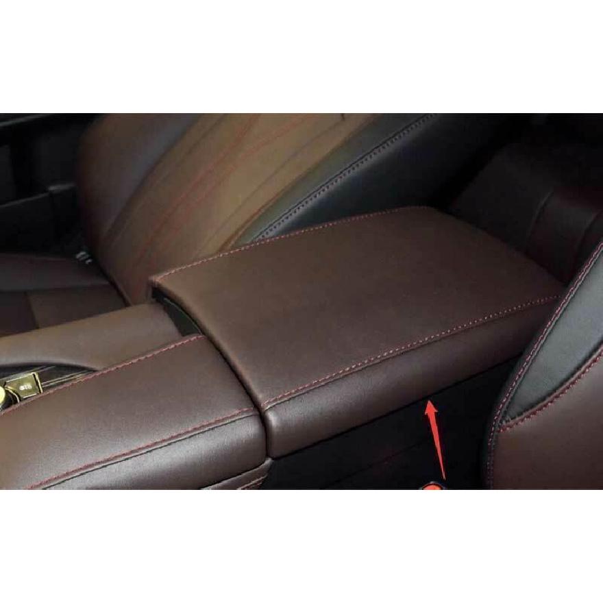 For Lexus RX350 450h 2016-2022 Dark Brown Leather Central Armrest Box Cover Trim