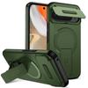 Custodia a Staffa Corazzata Resistente con Copri Fotocamera Scorrevole Per Google Pixel 10 9 Pro XL 9A Per Supporto di Ricarica Magnetica Magsafe