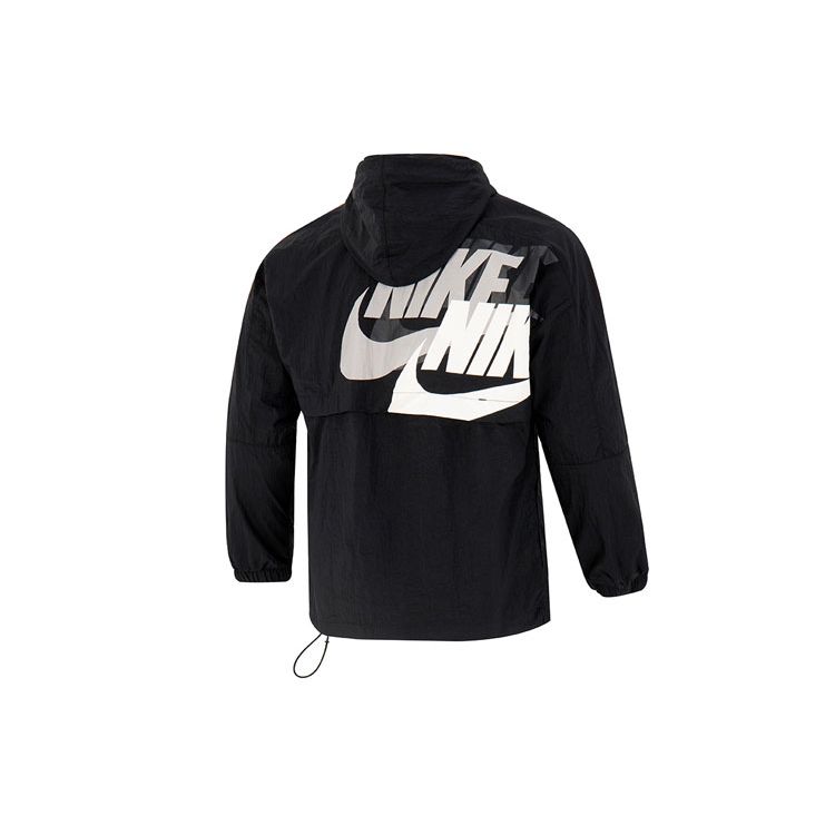 Nike Lightweight Breathable Casual Jacket with Back Multi-Hook Print Men Jackets Black DV3313-010